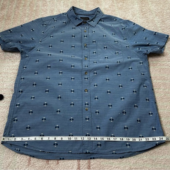 Pendleton Blue Short Sleeve Button Down Shirt Southwest Print 100% Cotton SZ XL - Picture 7 of 8